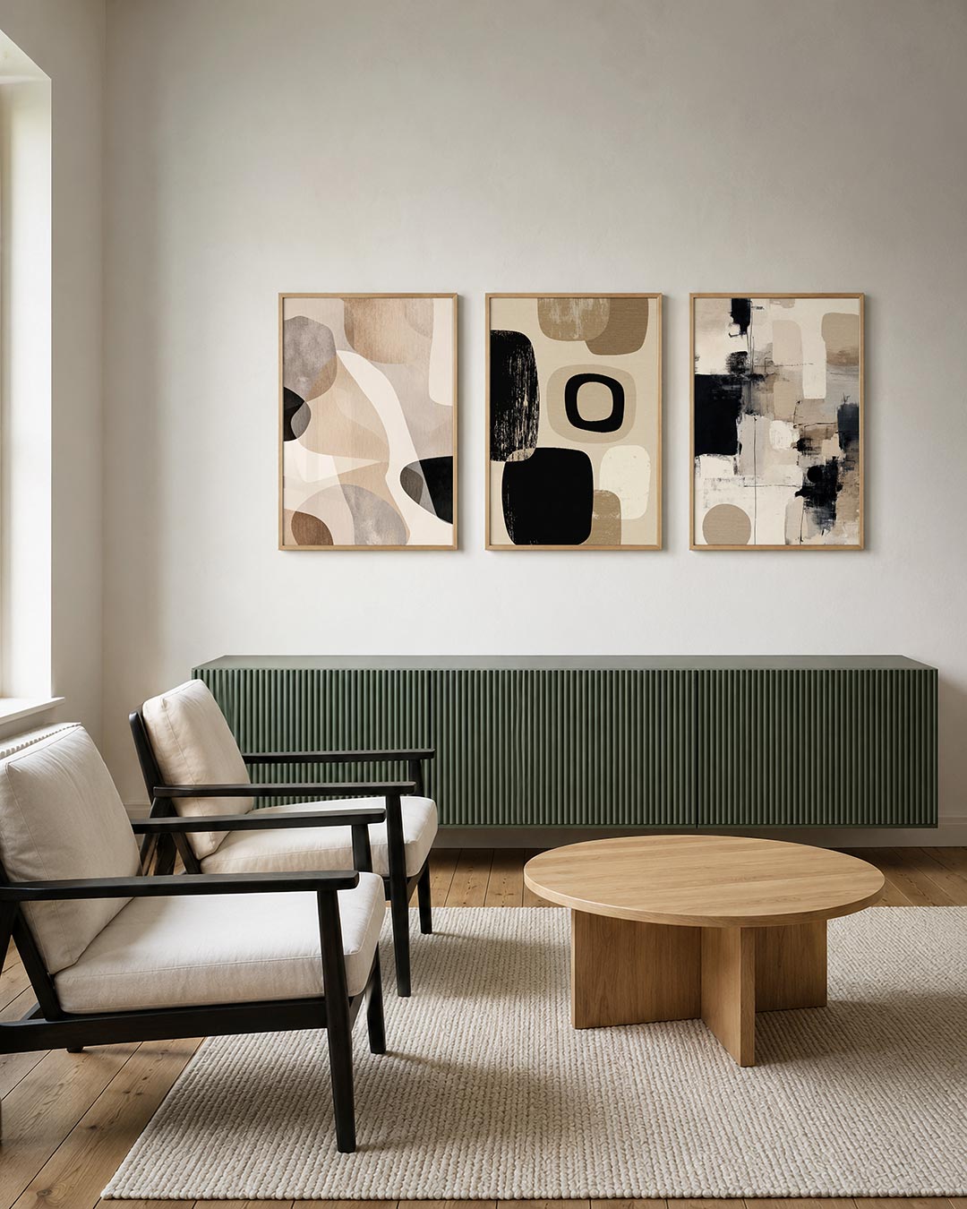 Vloeiende vormen Posterset