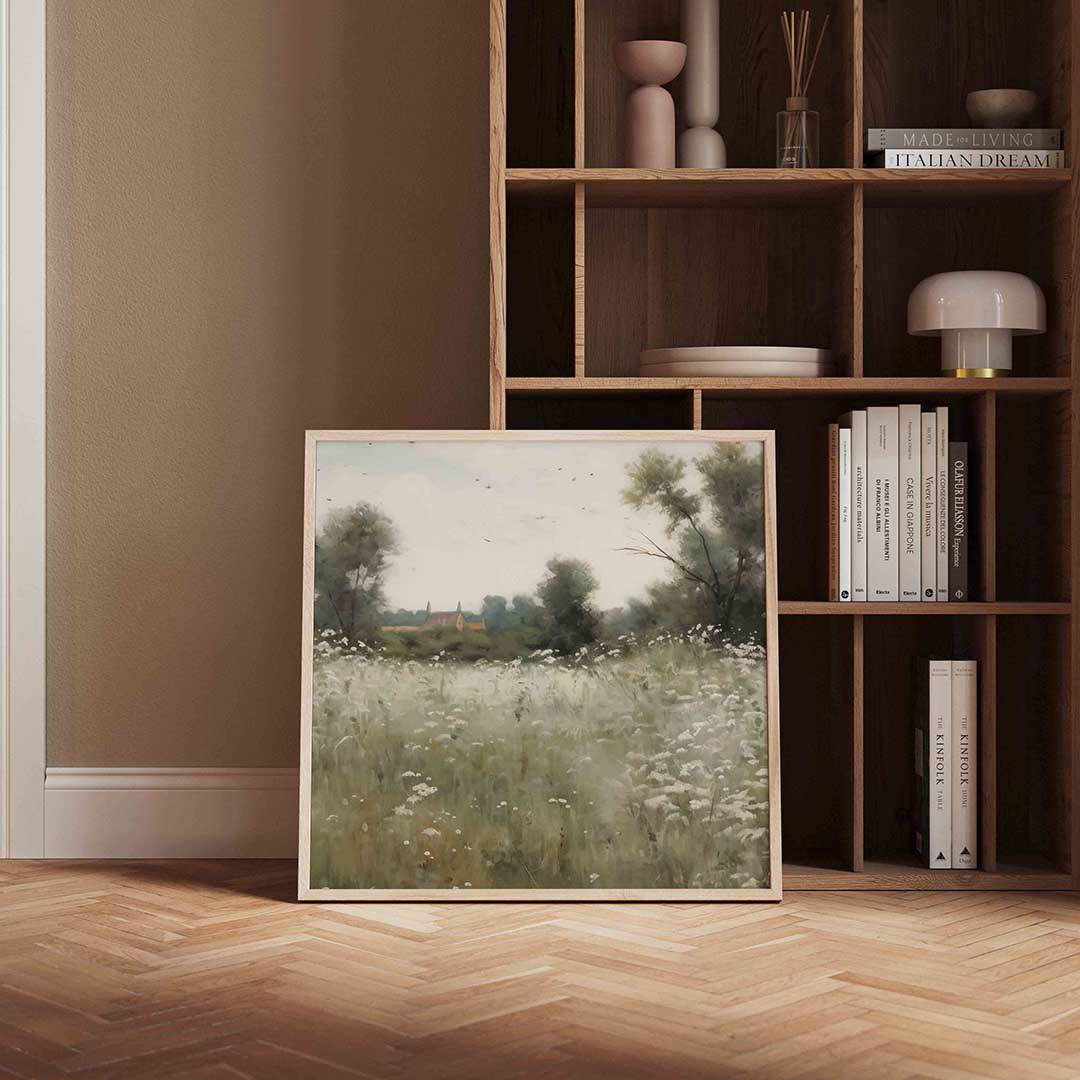 Landschap met bloemen Poster