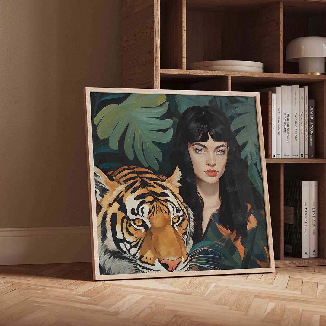Vrouw met tijger Poster