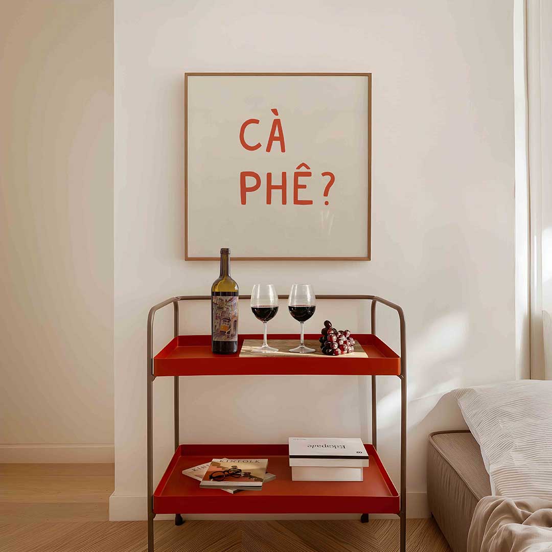 Ca phe tekst Poster