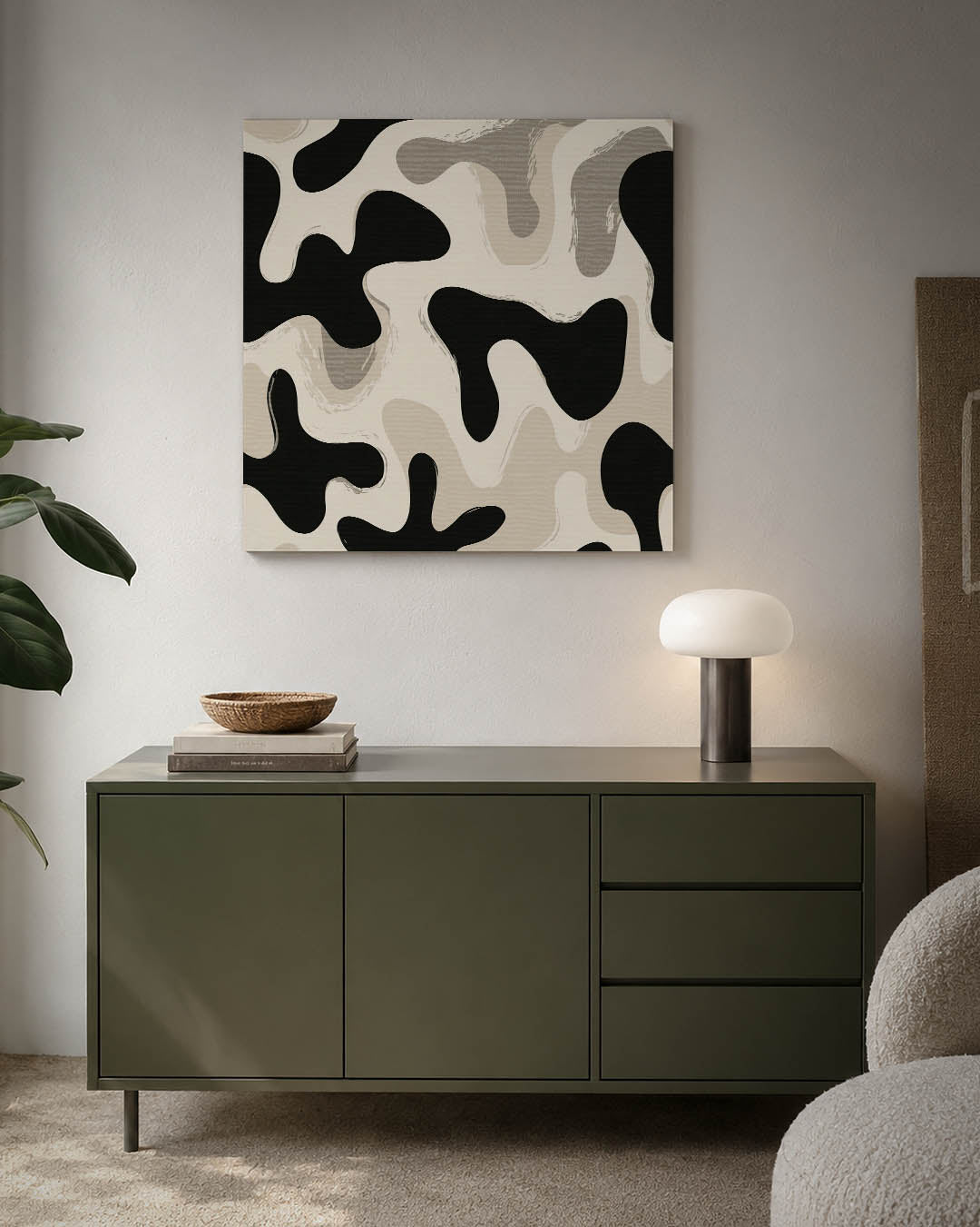 Organische vormen compositie Kunstwerk