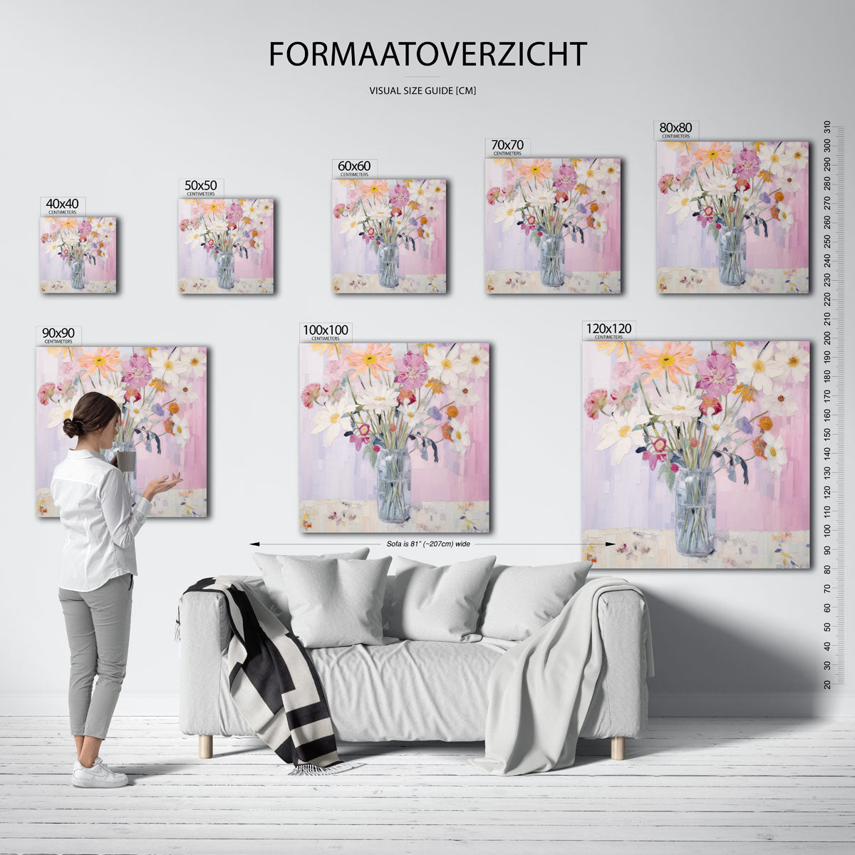 Bloemen in vaas Poster