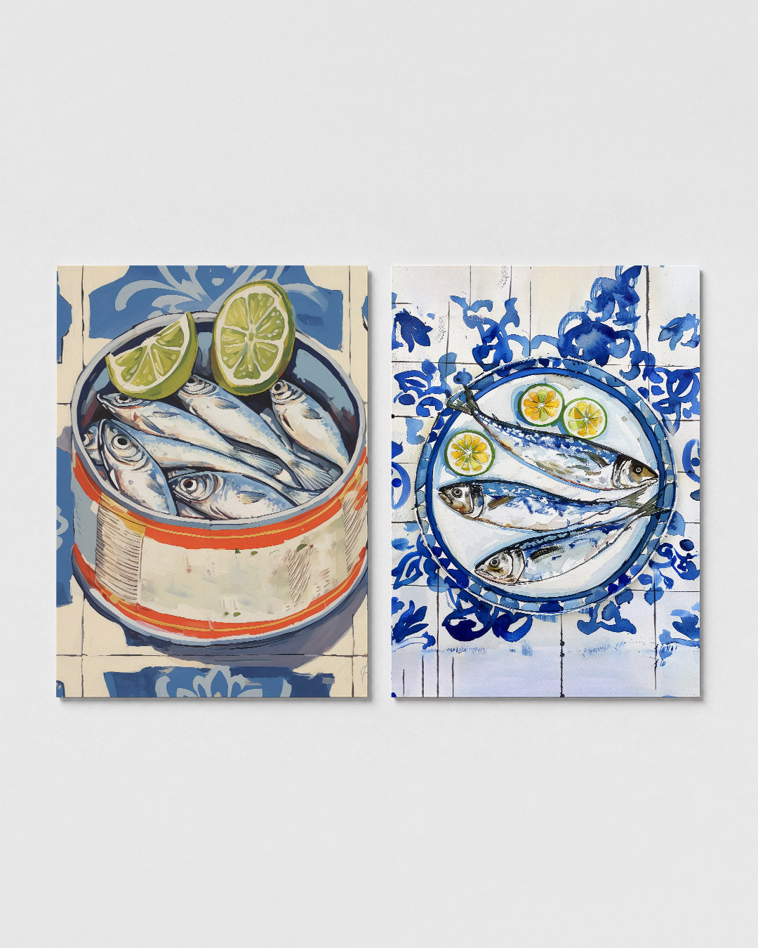Vis en limoen Posterset