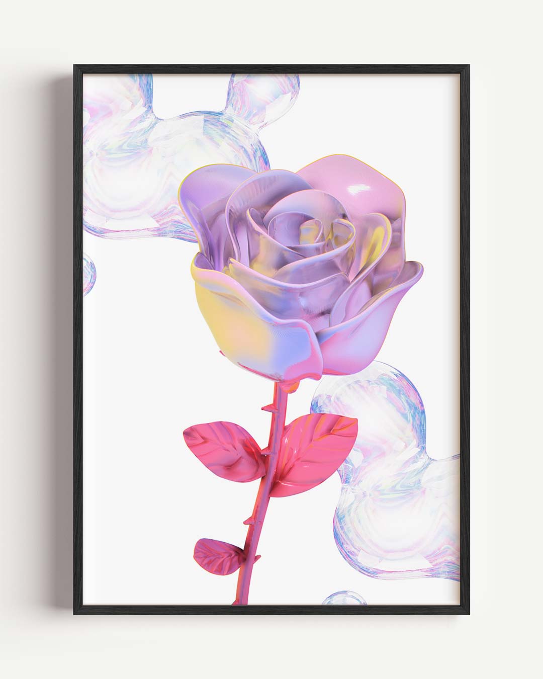 Dromerige Regenboogroos Poster-WallArtistic