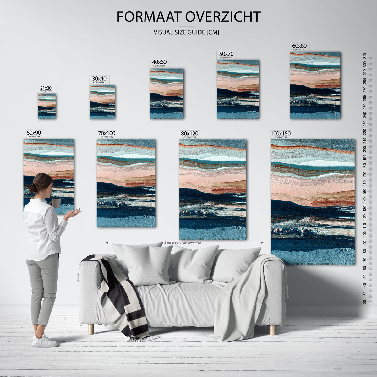 Horizontale strepen Poster