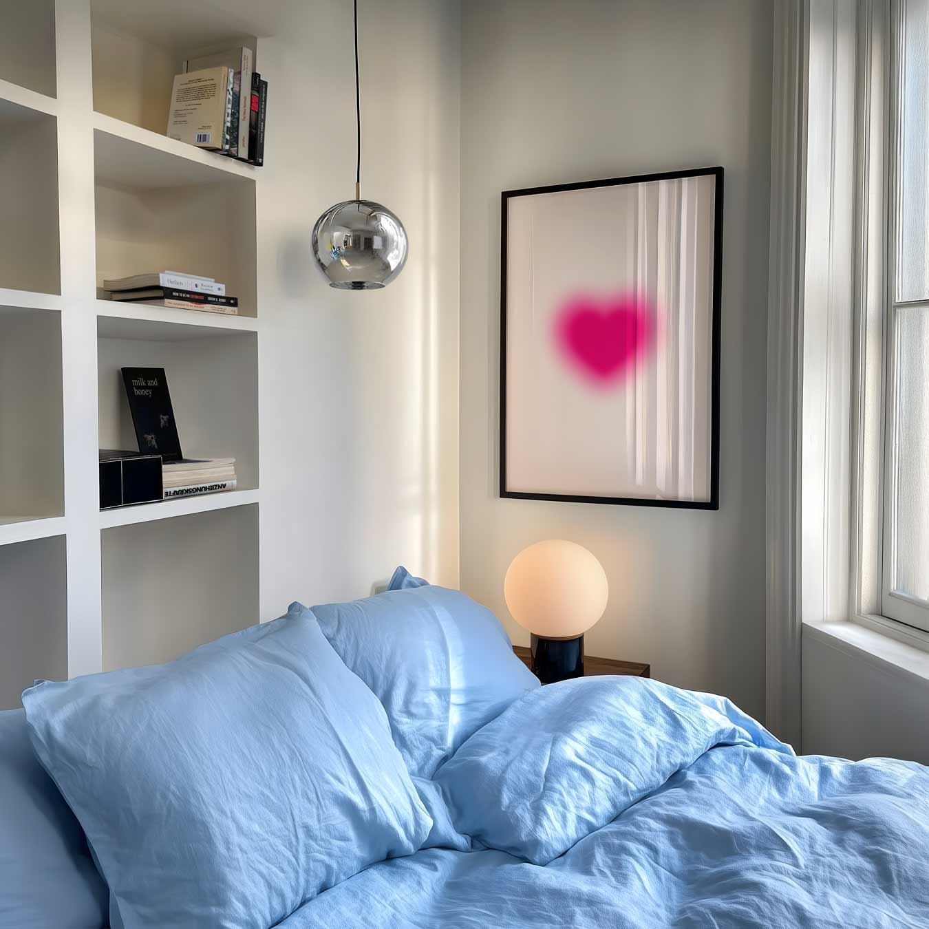 Roze Hart Poster-WallArtistic
