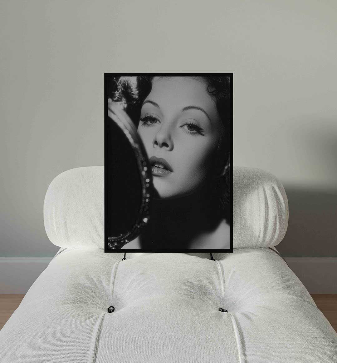 Portret met spiegel Poster