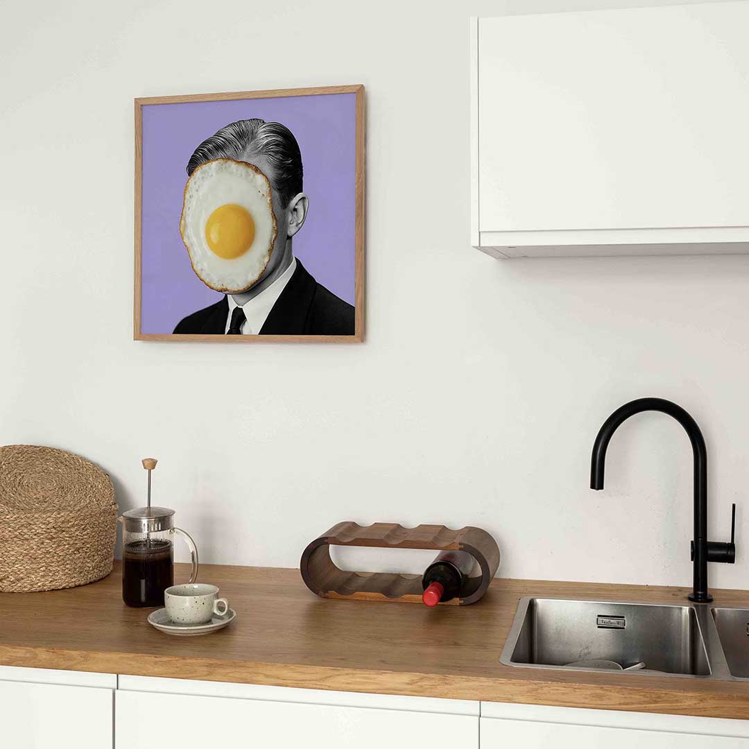 Man met gebakken ei Poster