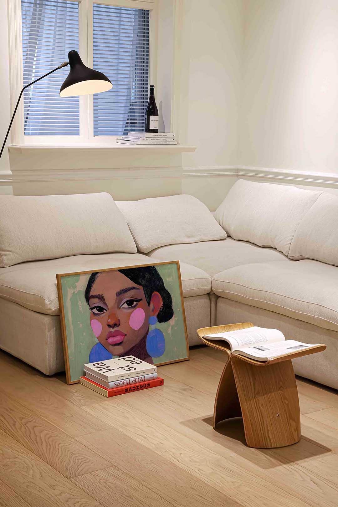 Portret met roze accenten Poster