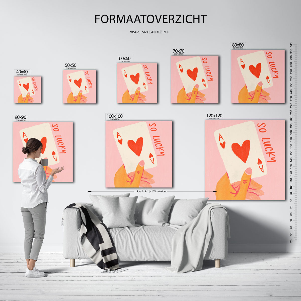 Kaart met hart Poster