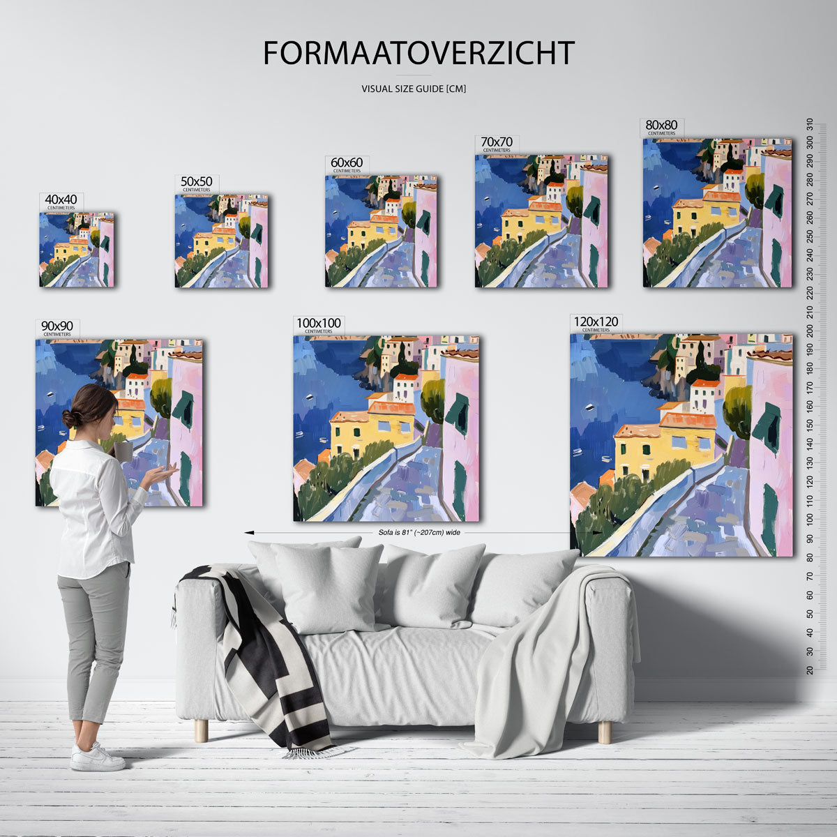 Mediterrane huizen Poster
