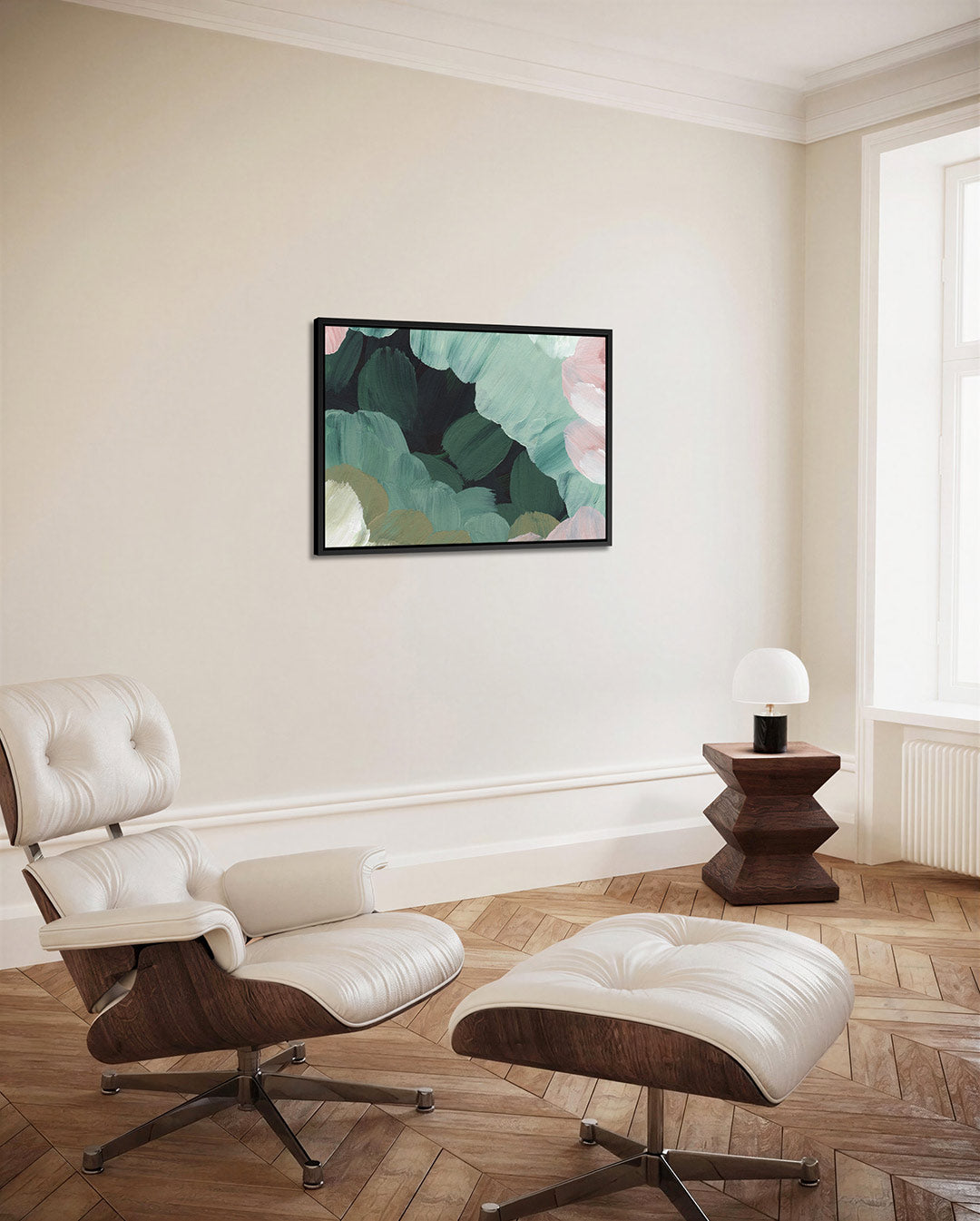 Organische borstelvegen Kunstwerk