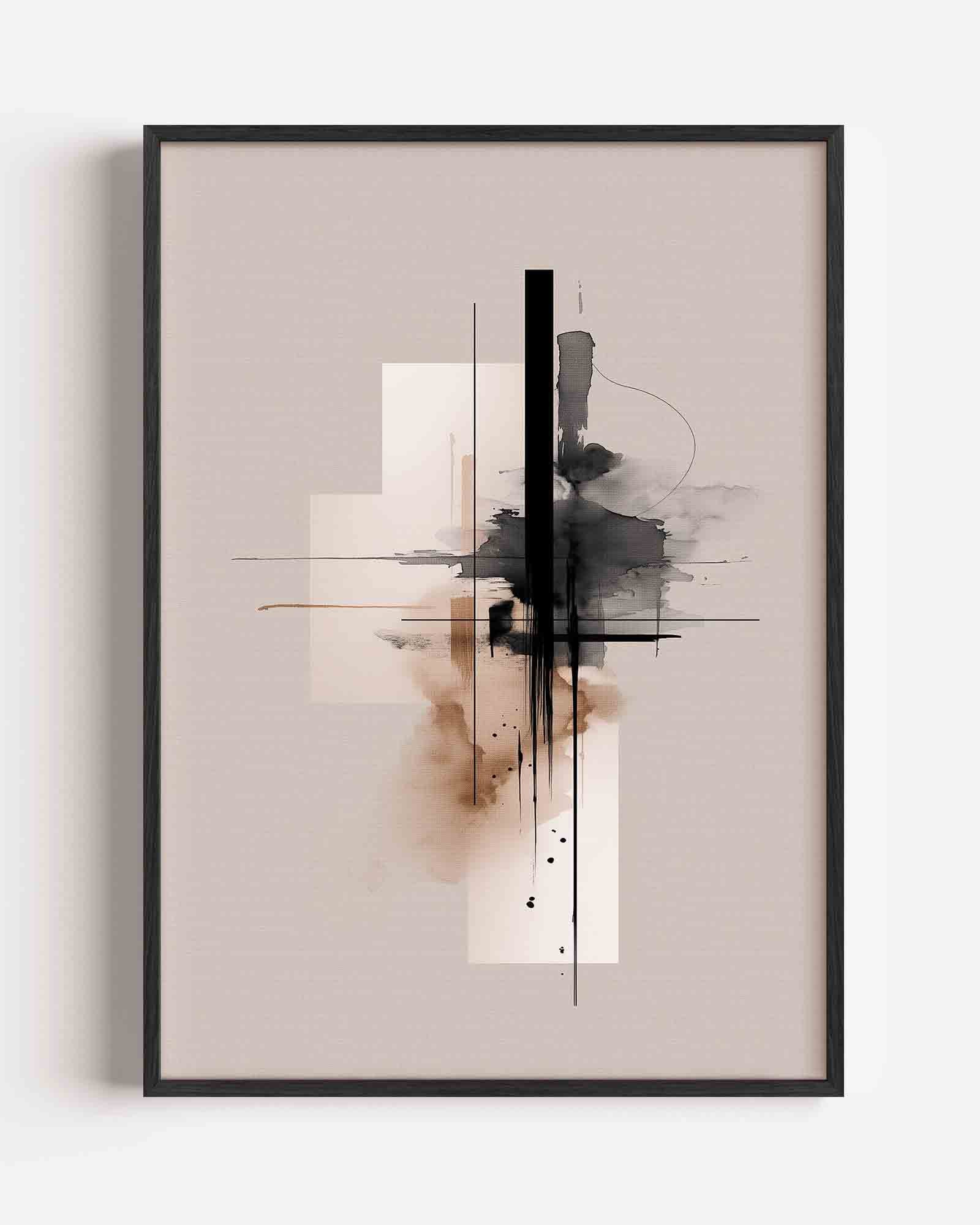 Abstracte lijnen en vormen Poster