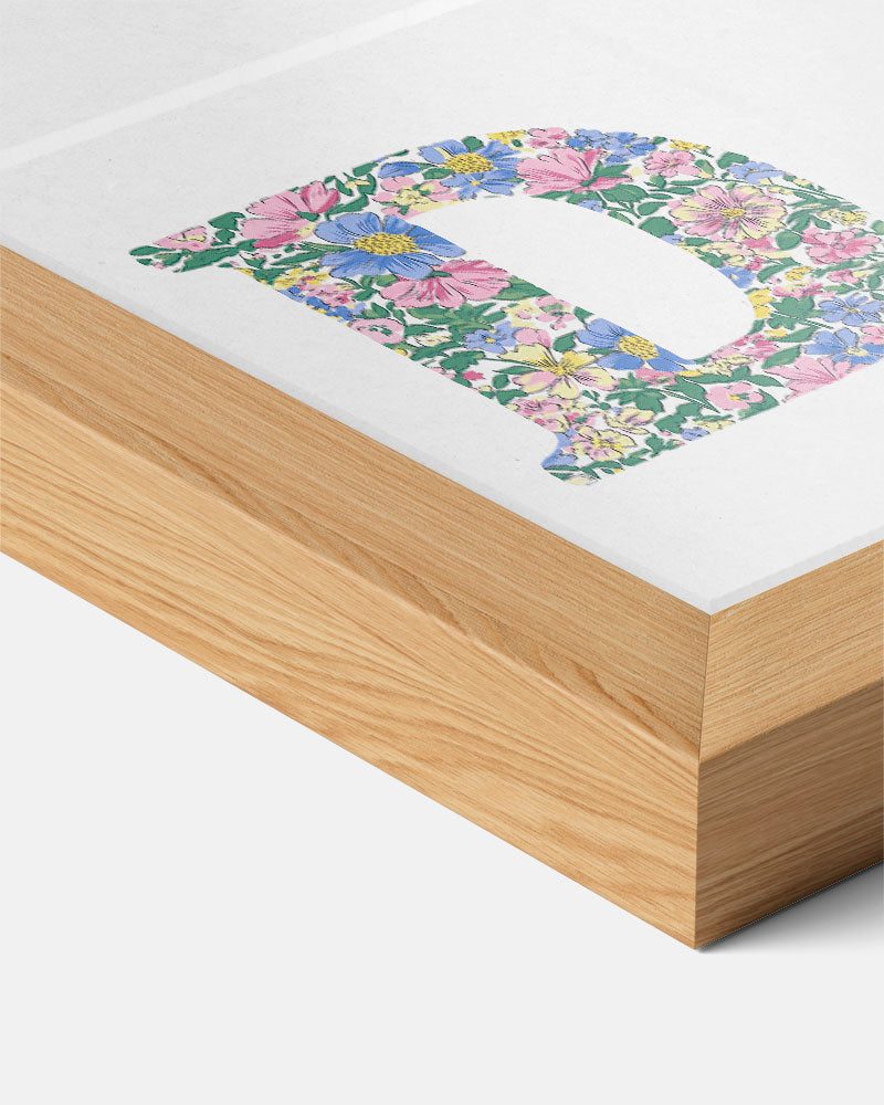 Bloemen Initialen Poster-WallArtistic