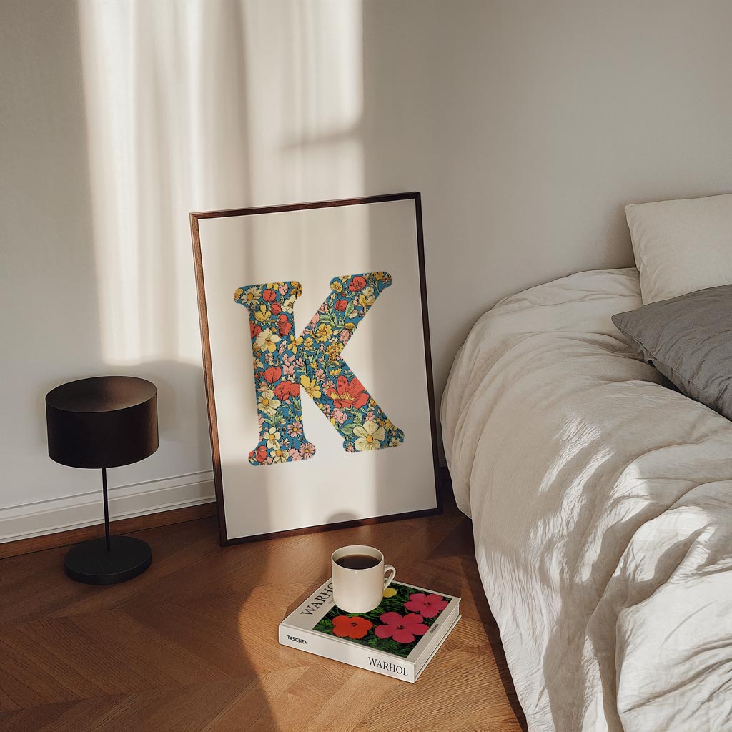 Bloemrijke Alfabet Poster-WallArtistic