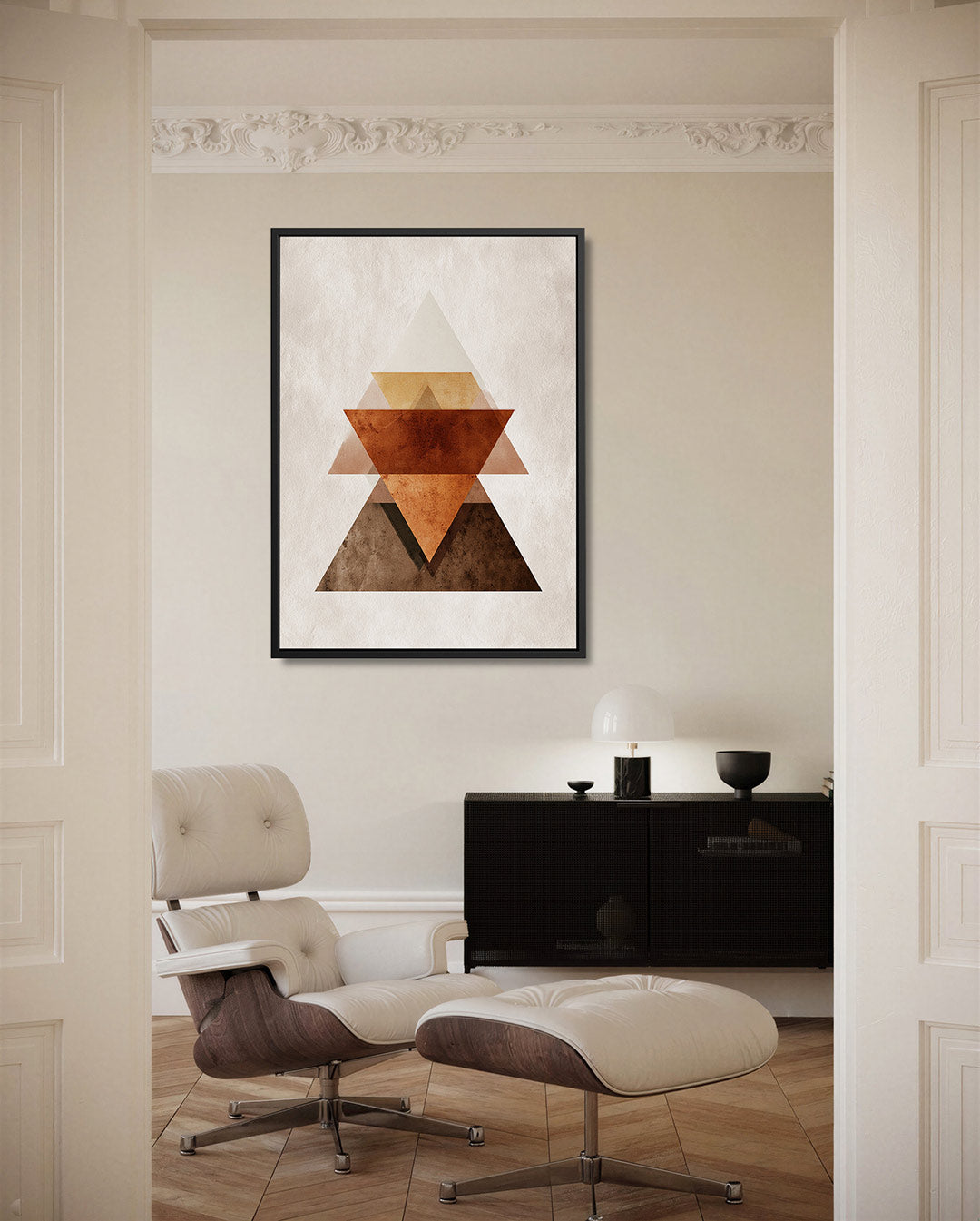 Geometrische driehoeken Kunstwerk