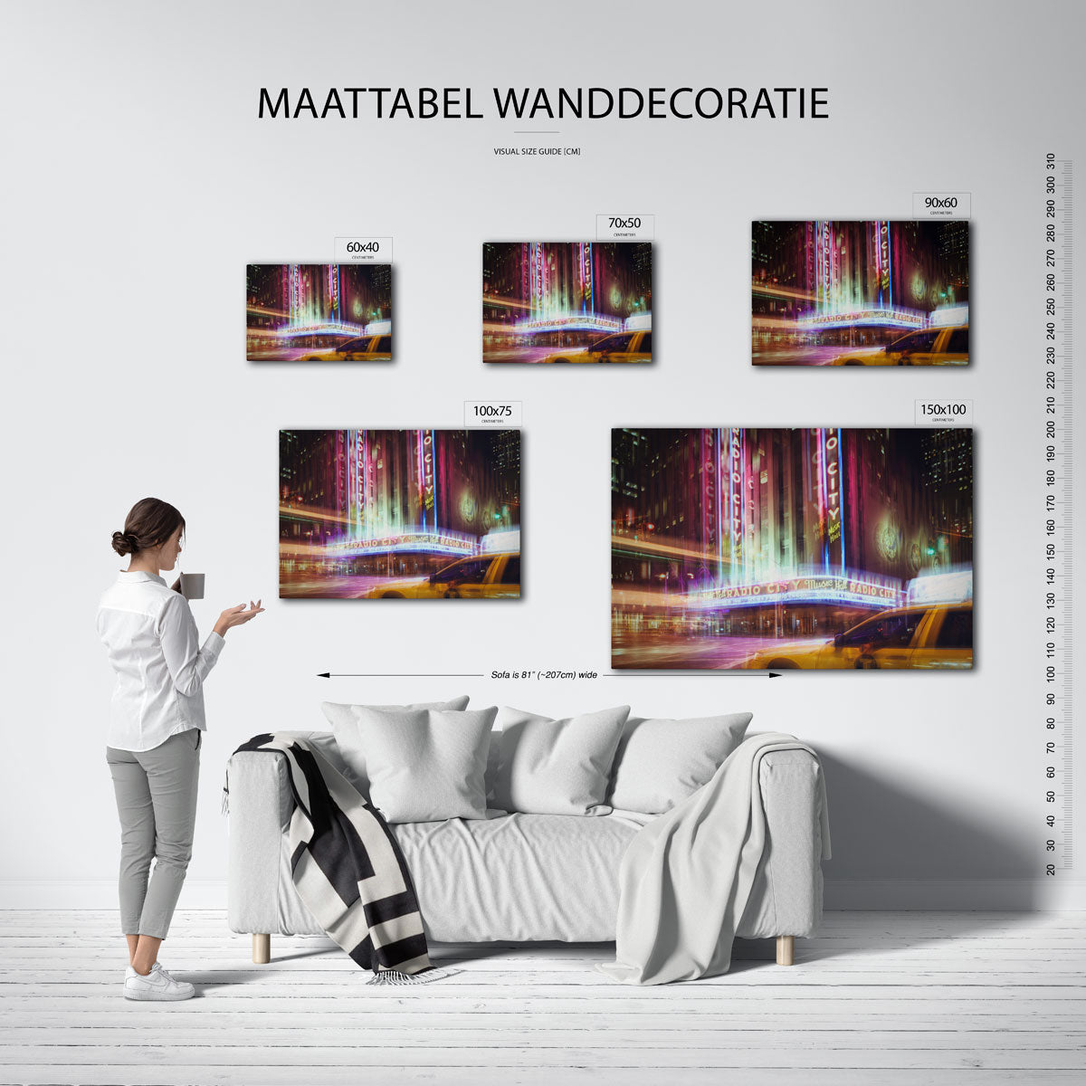 Stedelijke nachtlichten Kunstwerk
