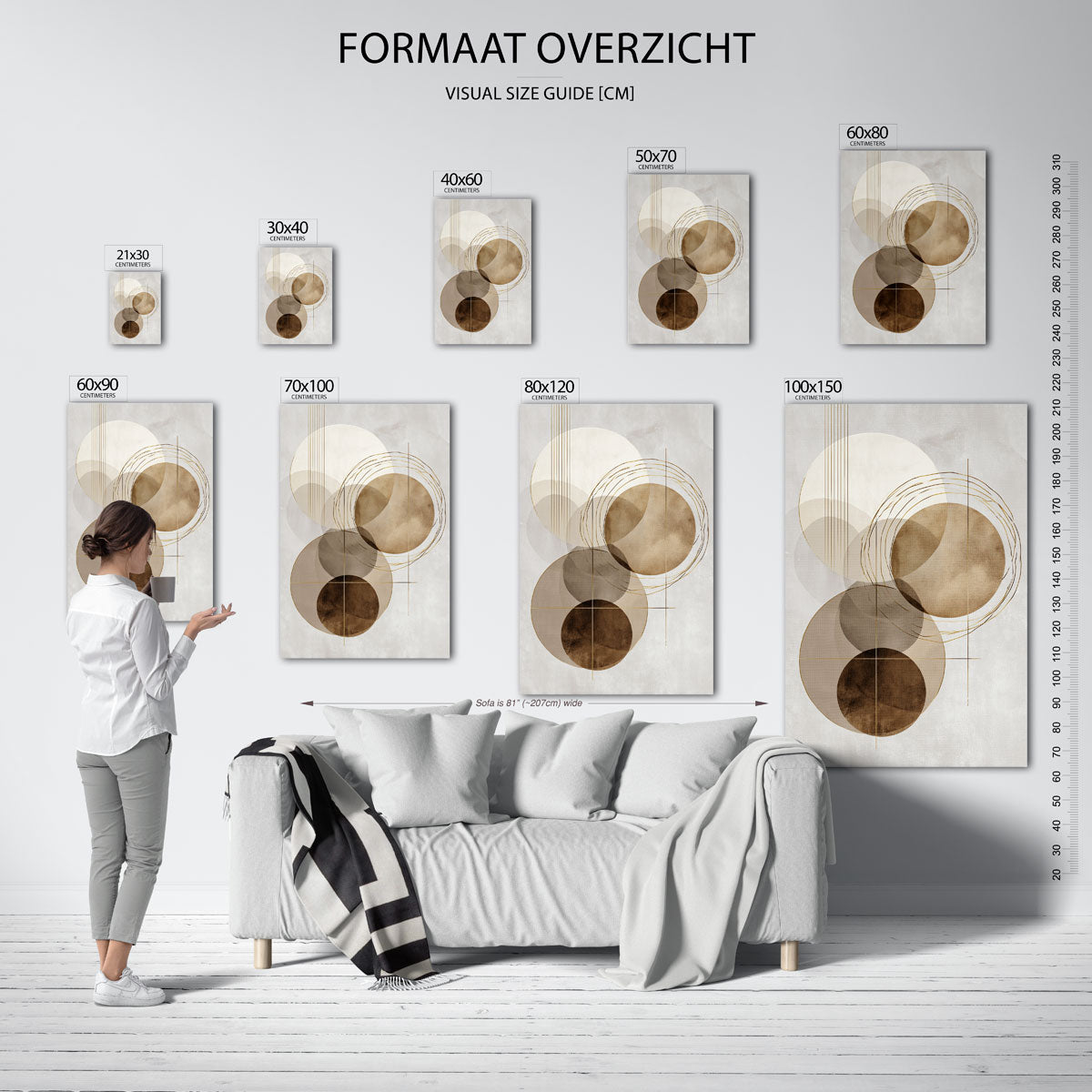 Abstracte cirkels Poster