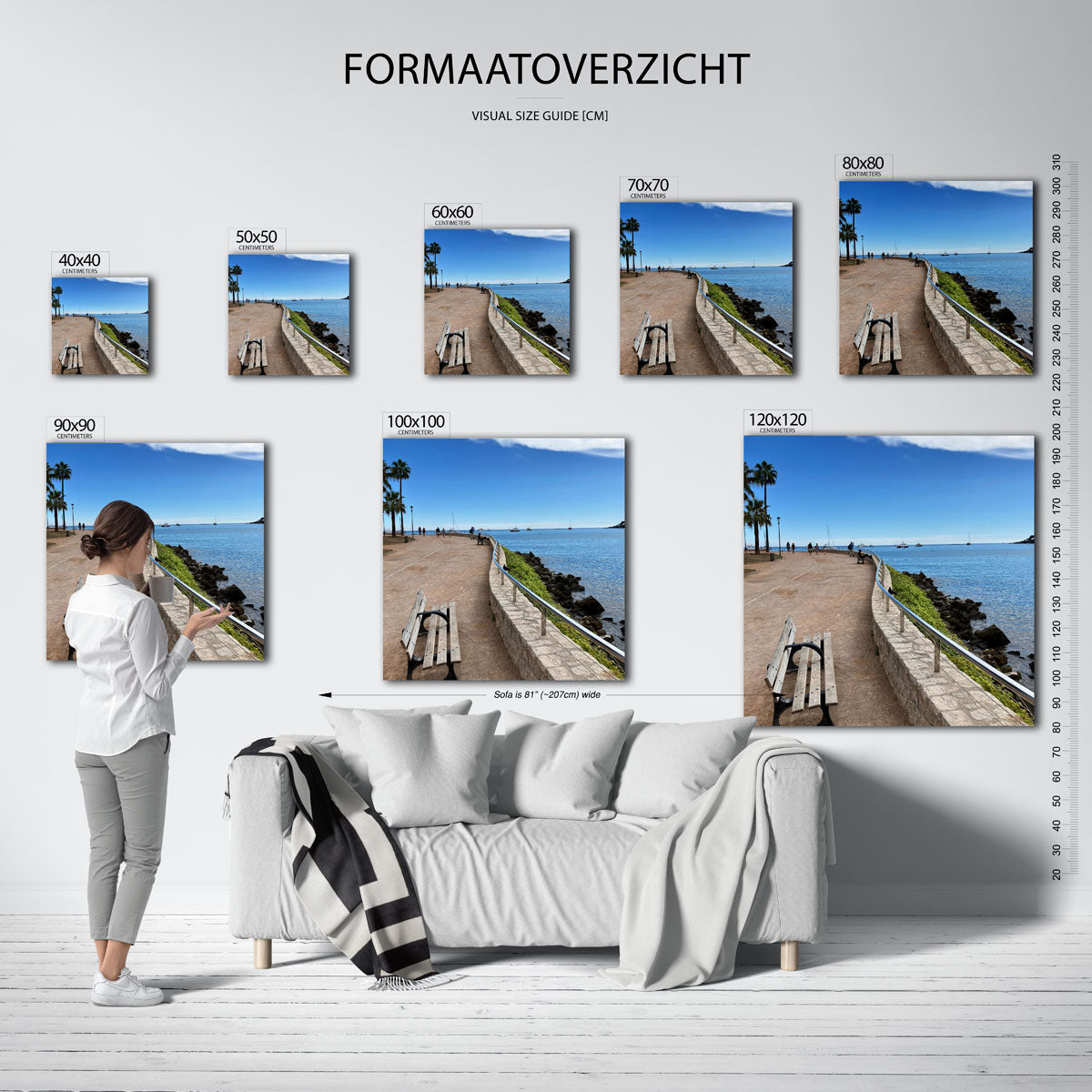 Zomerse kustwandeling Kunstwerk