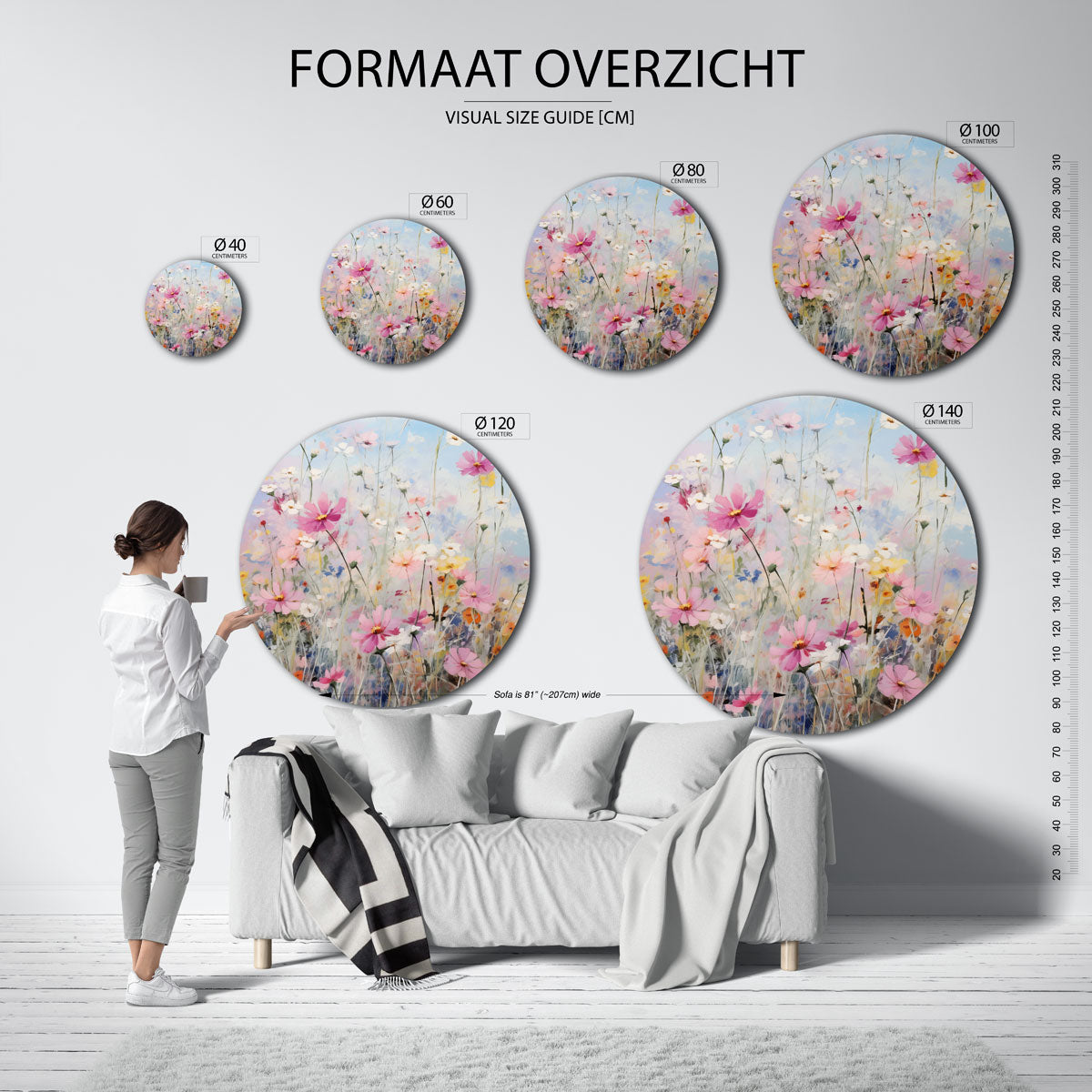 Bloemenveld Muurcirkel