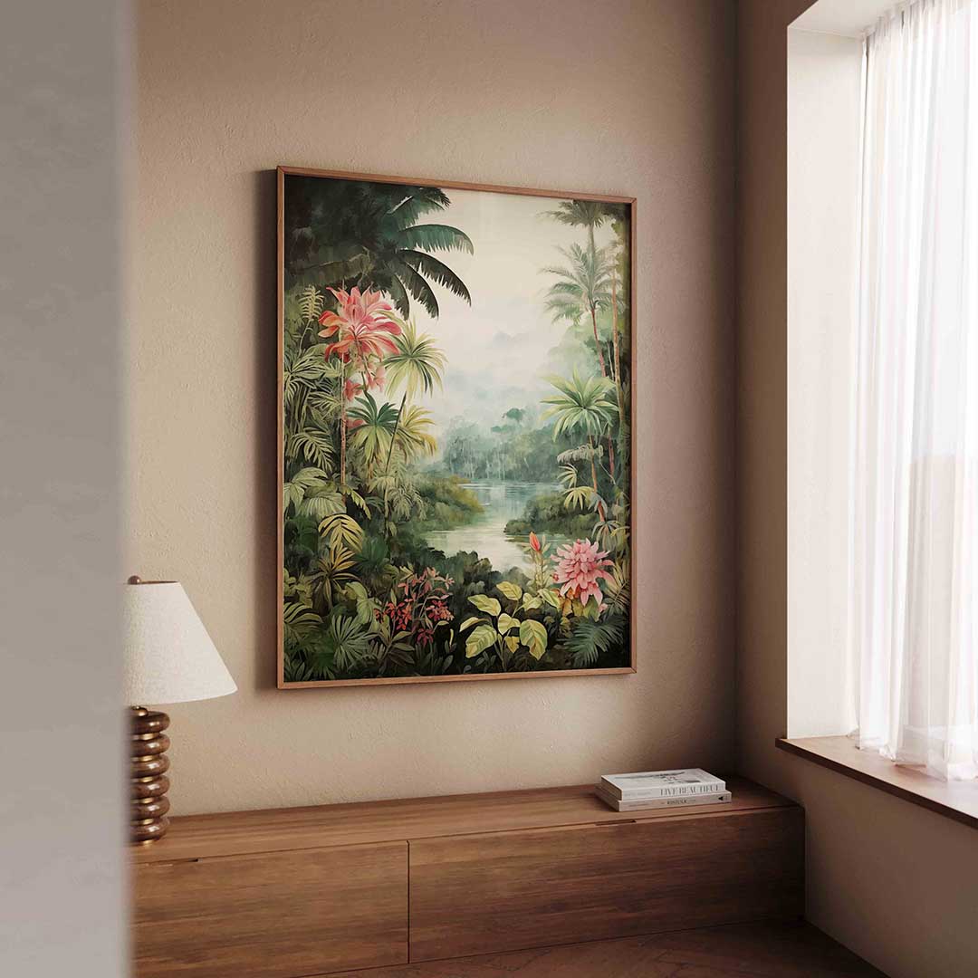Tropisch landschap Poster