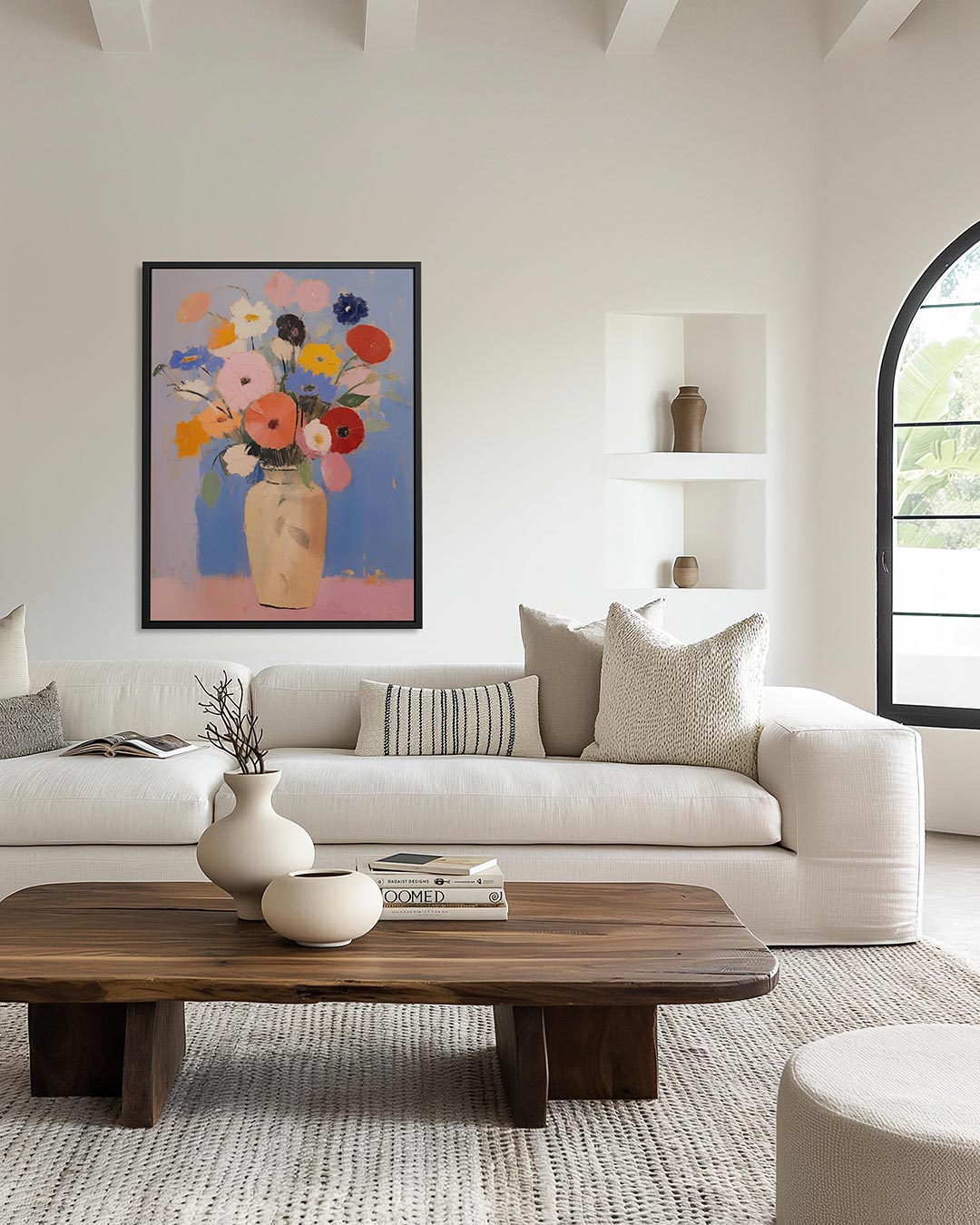 Bloemen in vaas Kunstwerk
