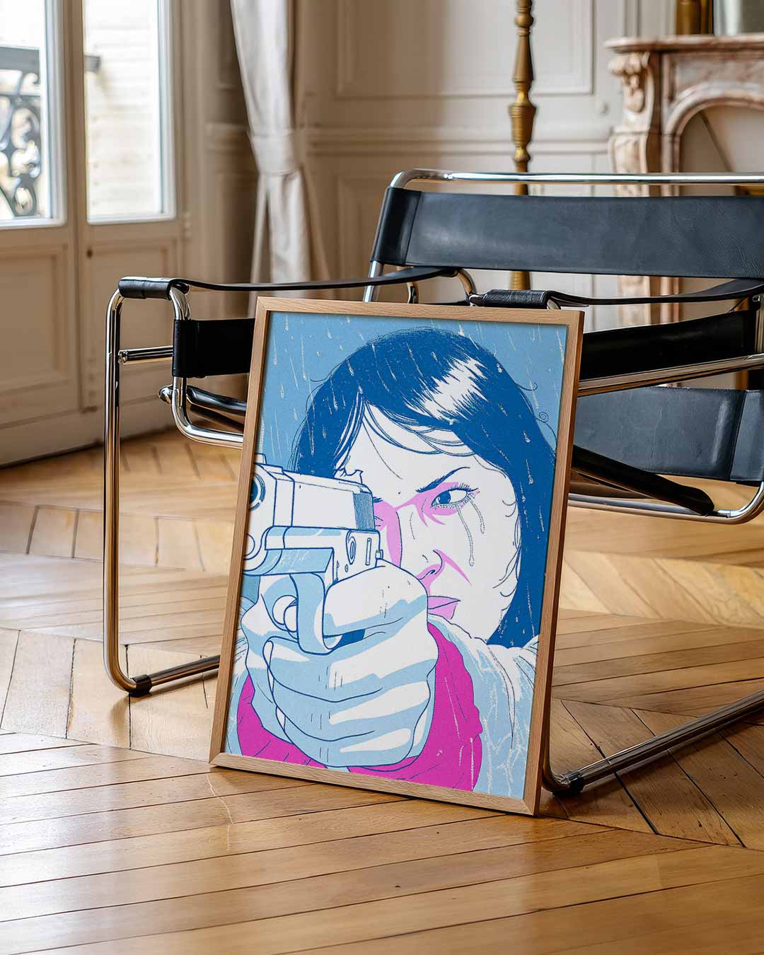 Stoere Vrouw Poster-WallArtistic