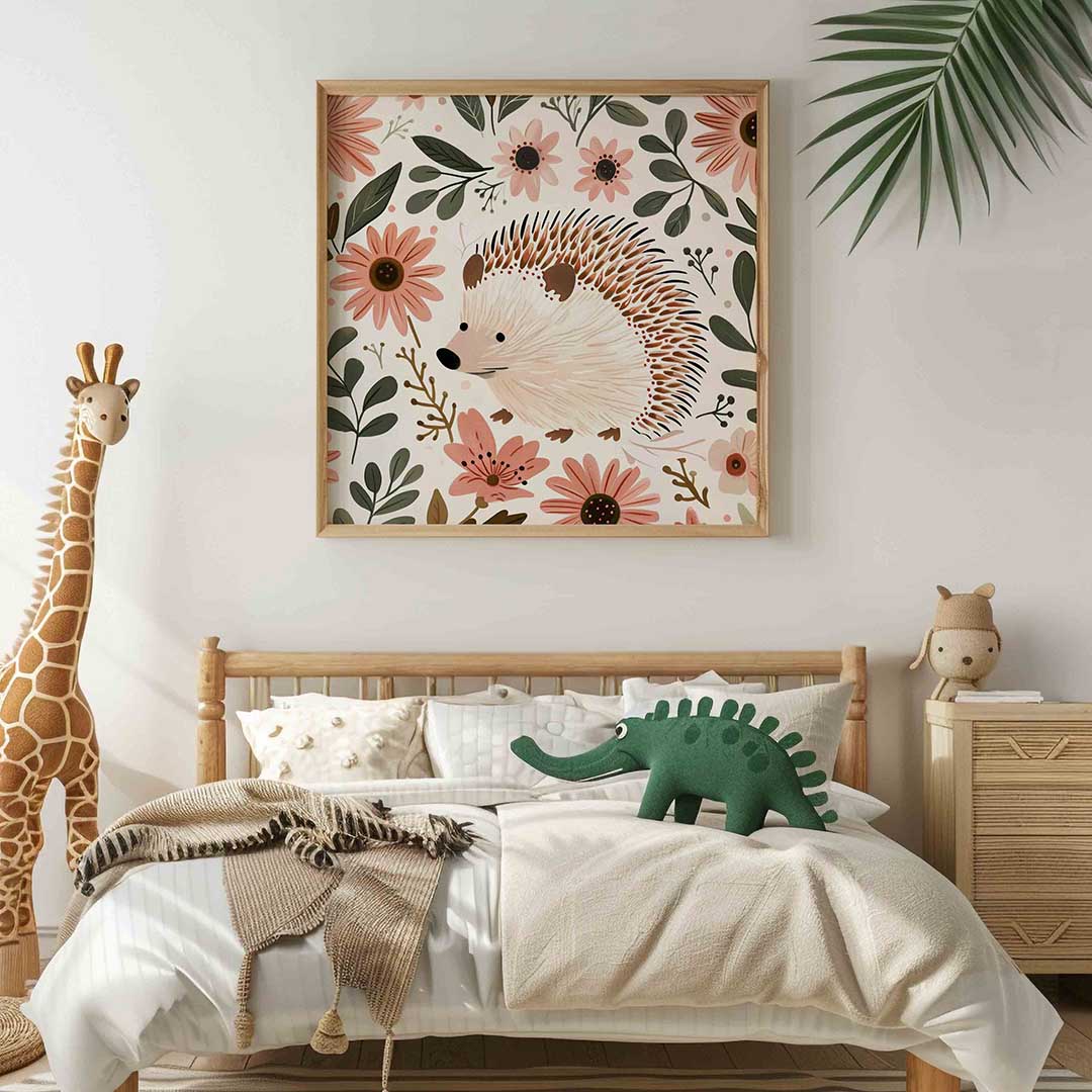 Egel en bloemen Poster