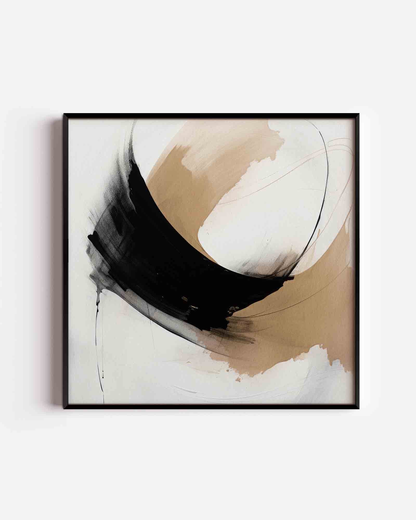 Abstracte penseelstreken Poster