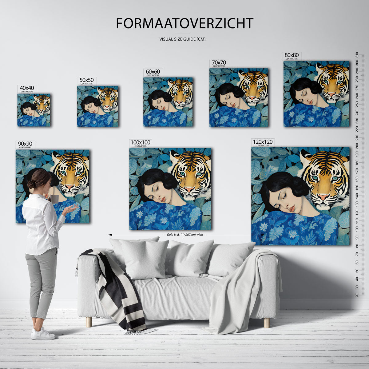 Vrouw met tijger Poster