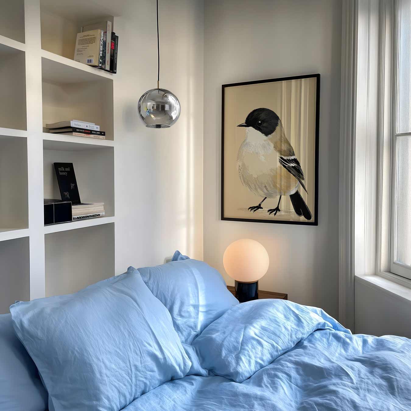 Schattige Vogel Illustratie Poster-WallArtistic
