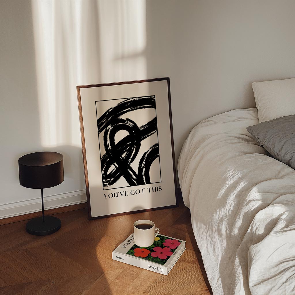 Inspirerende Zwart-Witte Motivatieposter-WallArtistic