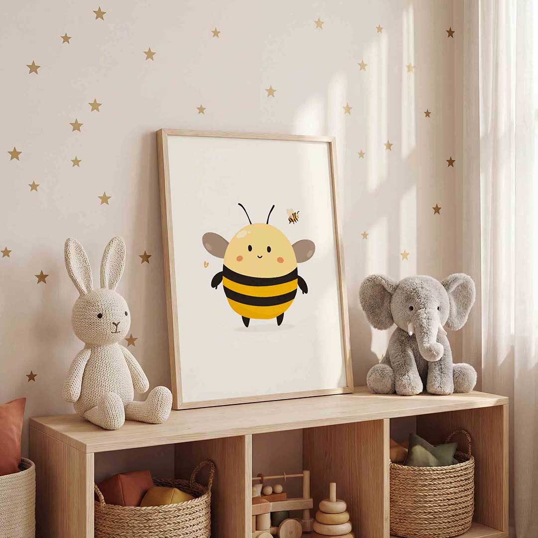 Schattige bijen Poster