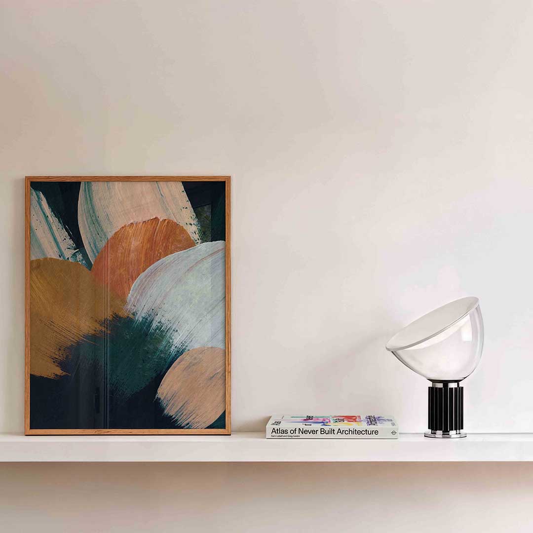 Abstracte penseelstreken Poster