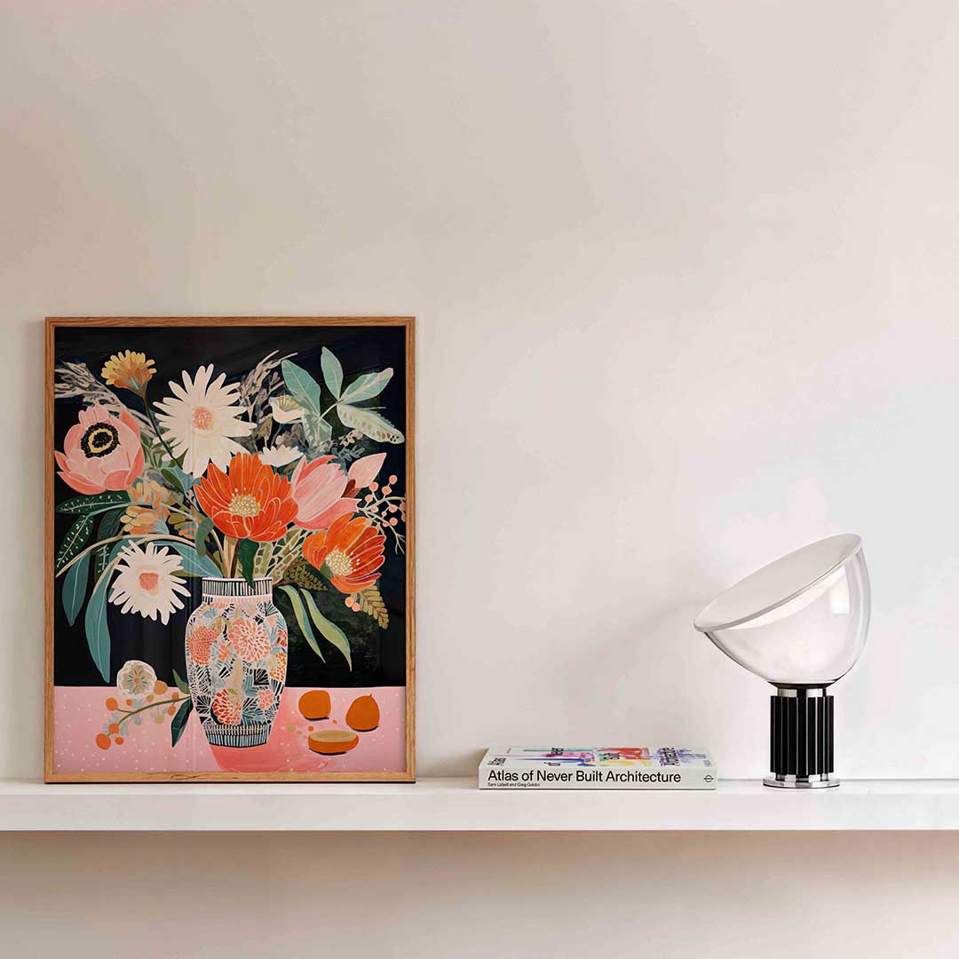Bloemen in vaas Poster
