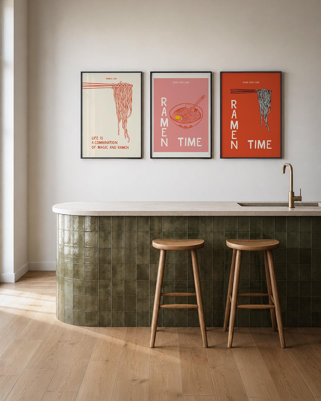 Lijnen en noodles Posterset