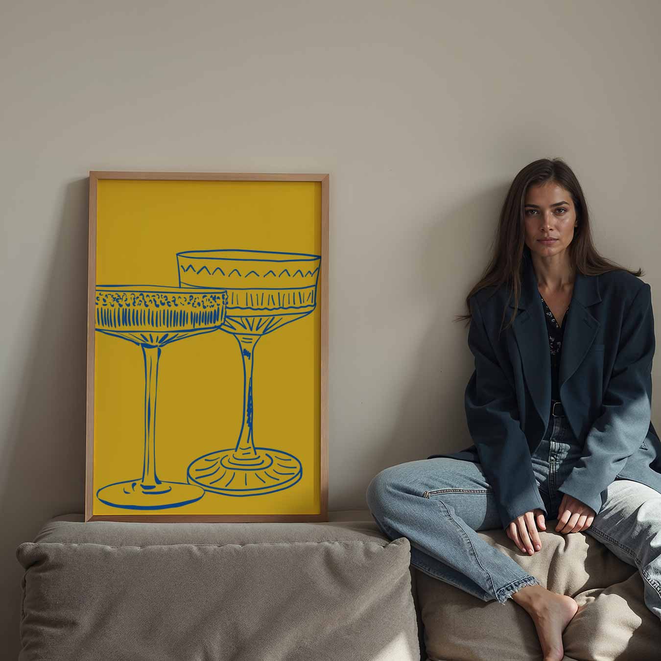 Stijlvolle Cocktailglazen Poster-WallArtistic