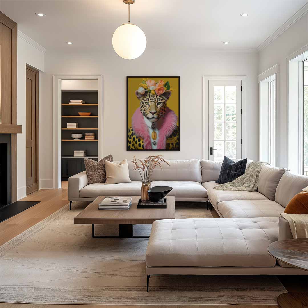 Trendige Leopardenporträt-Kunstwerke