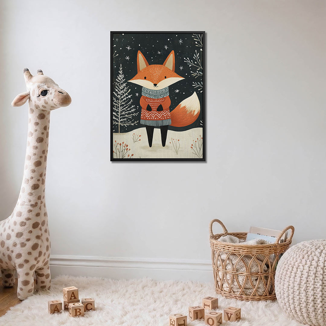 Vrolijke vos illustratie Kunstwerk