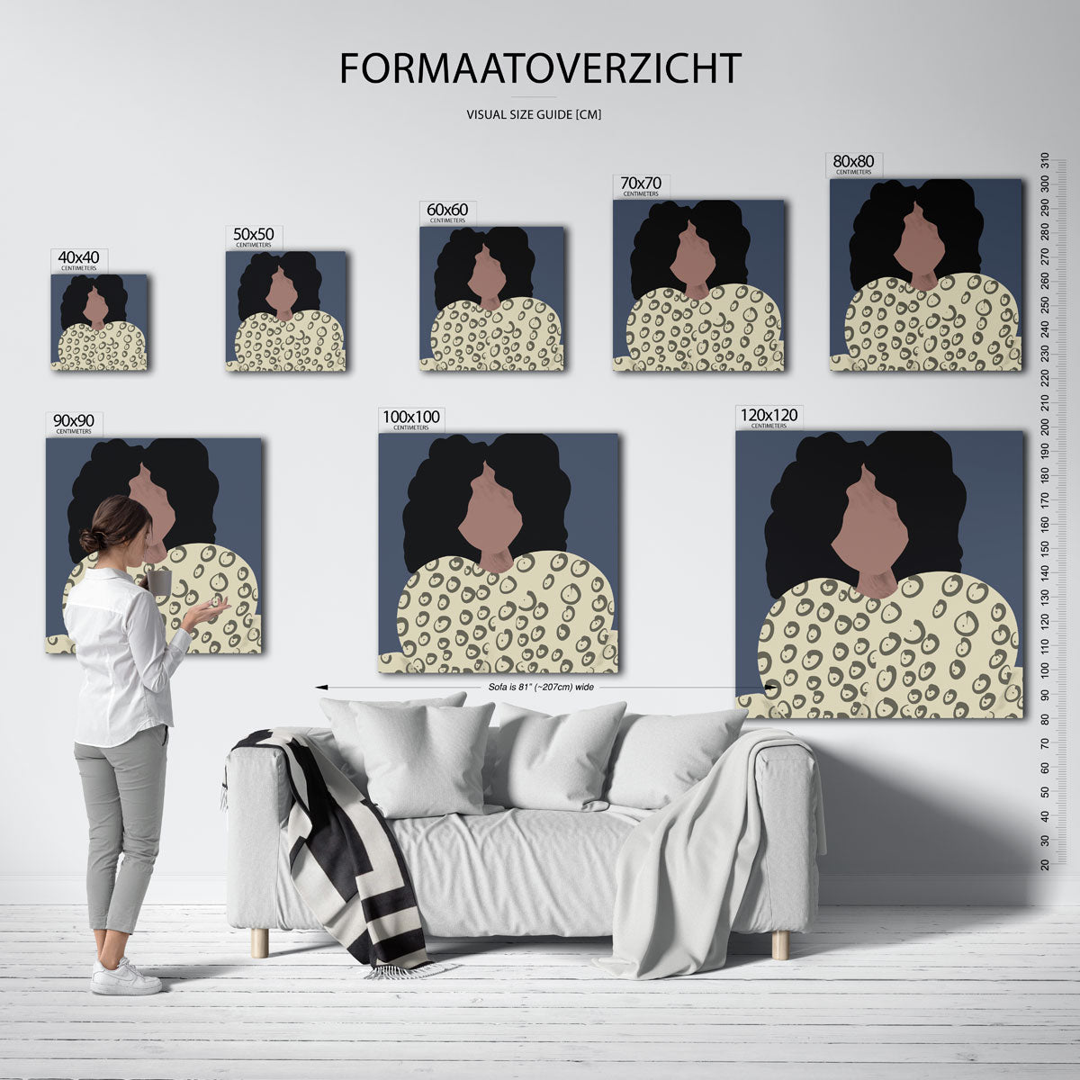 Vrouw met patroon Poster