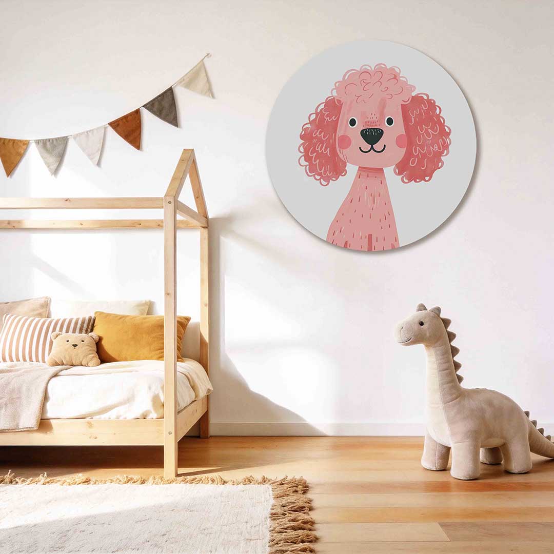 Roze hond Muurcirkel