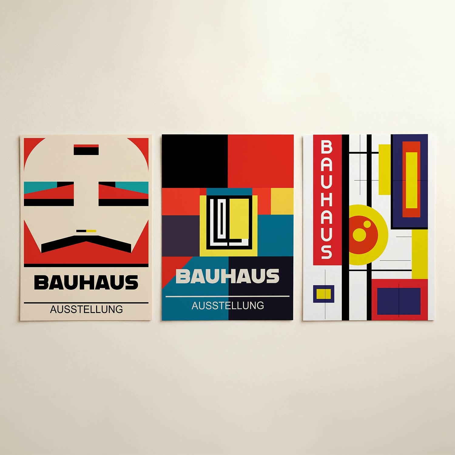 Kleurrijke vlakken Posterset
