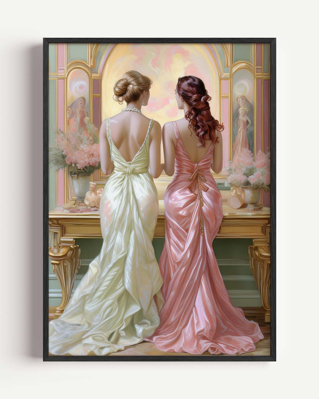 Elegante Avondjurken Poster-WallArtistic