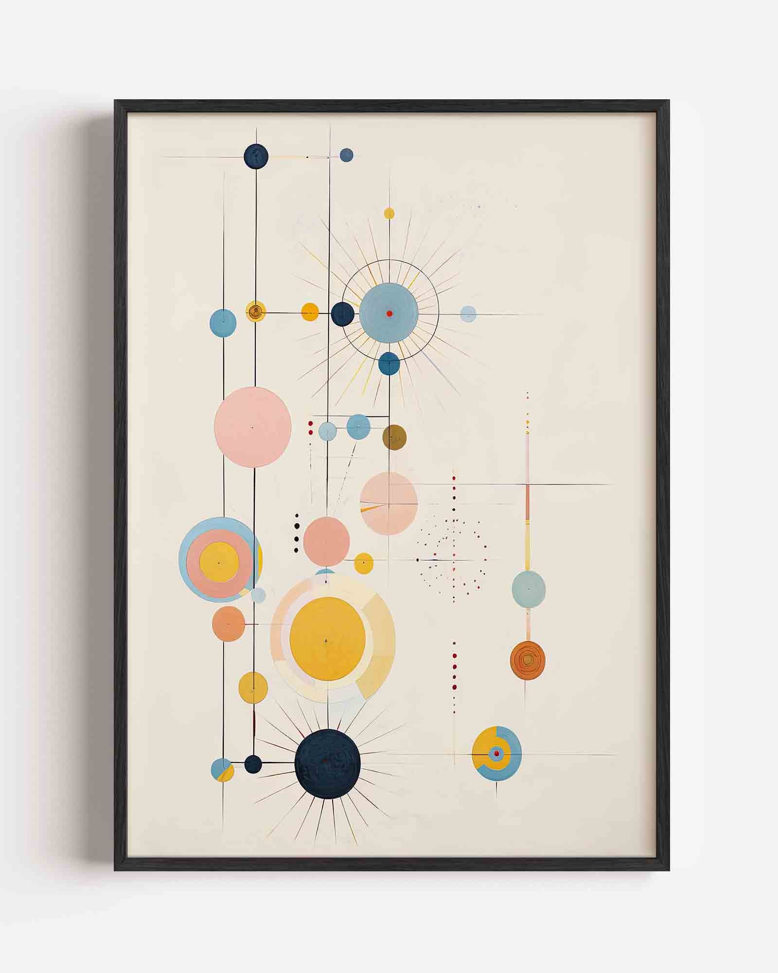 Abstracte cirkels en lijnen Poster
