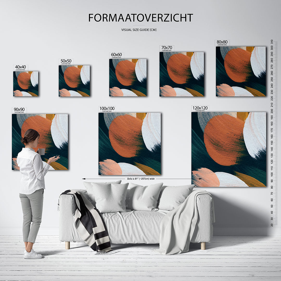 Dynamische kleurvlakken Kunstwerk