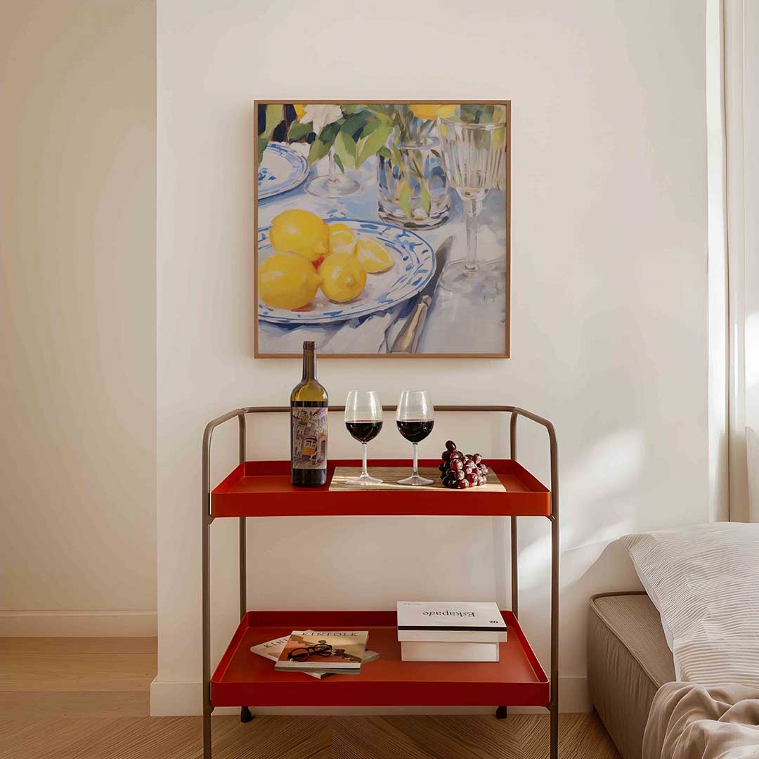 Citroenen op tafel Poster