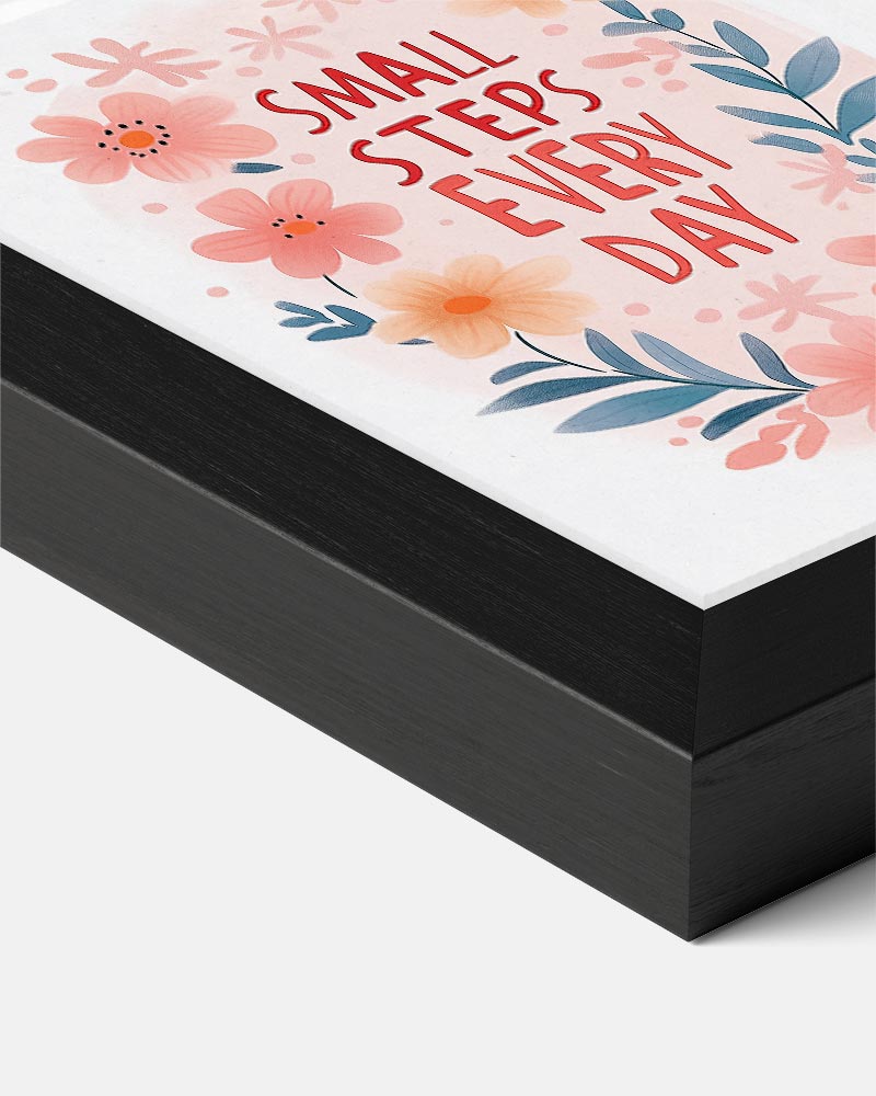 Inspirerende Bloemenposter - Small Steps Every Day Poster-WallArtistic