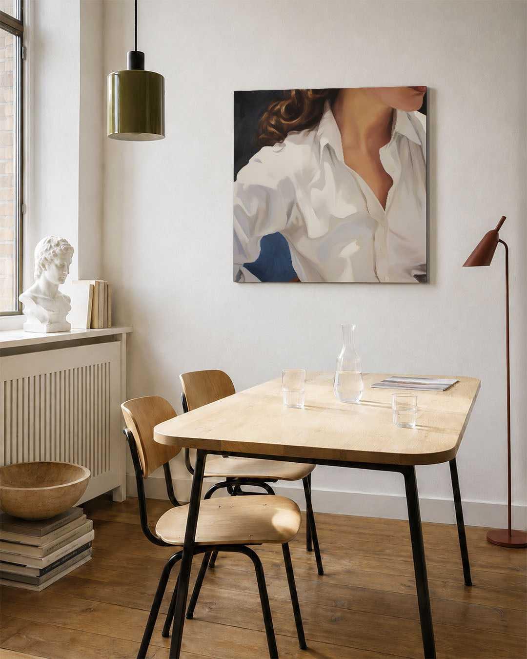 Elegante portretstudie Kunstwerk