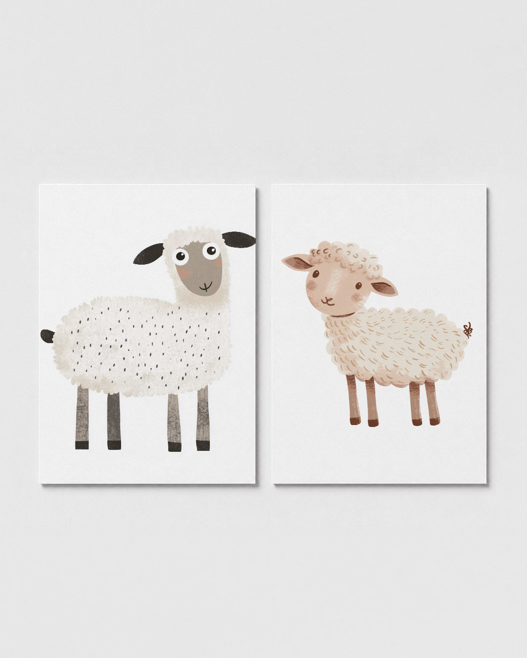 Speelse schaapvorm Posterset