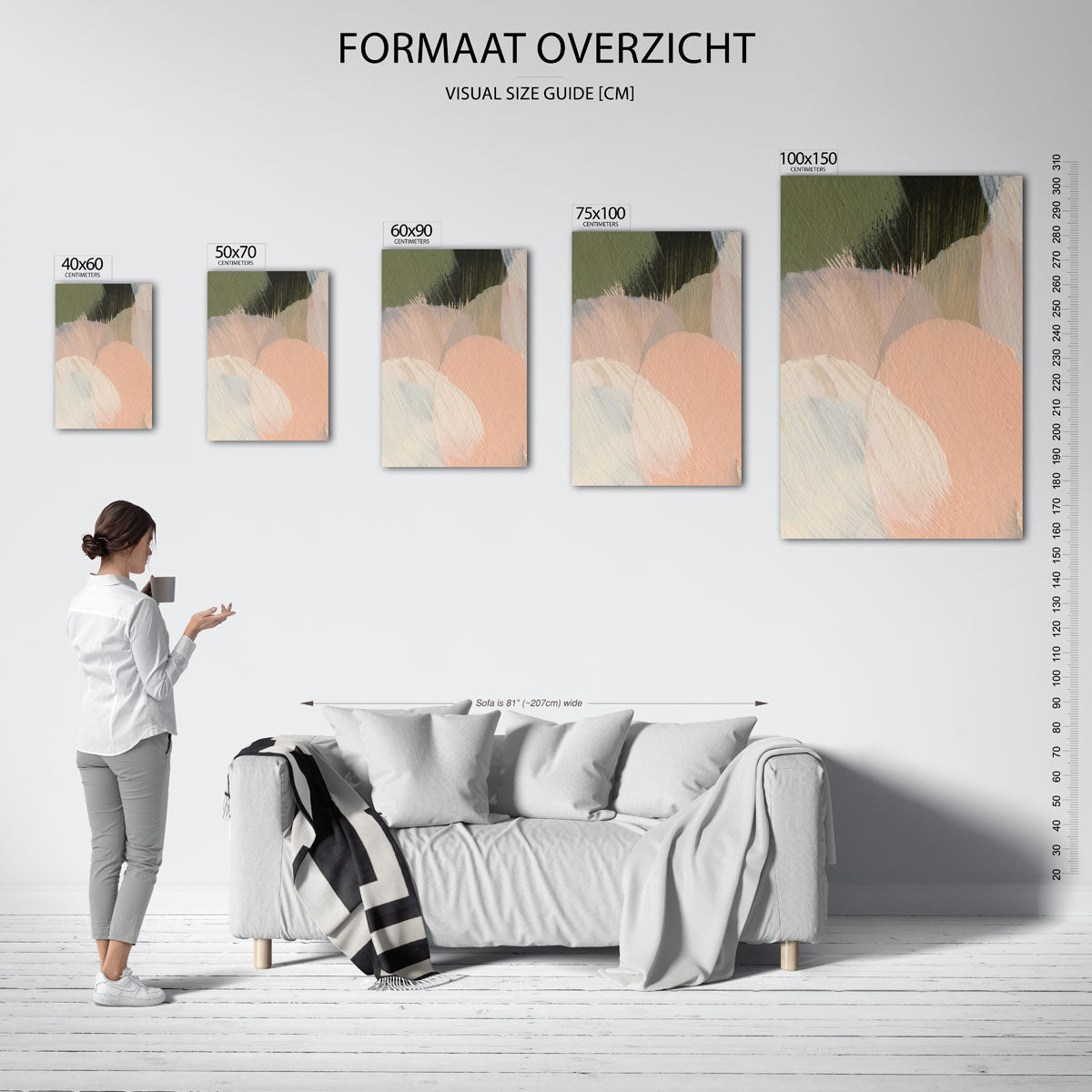 Organische kleurencompositie Kunstwerk